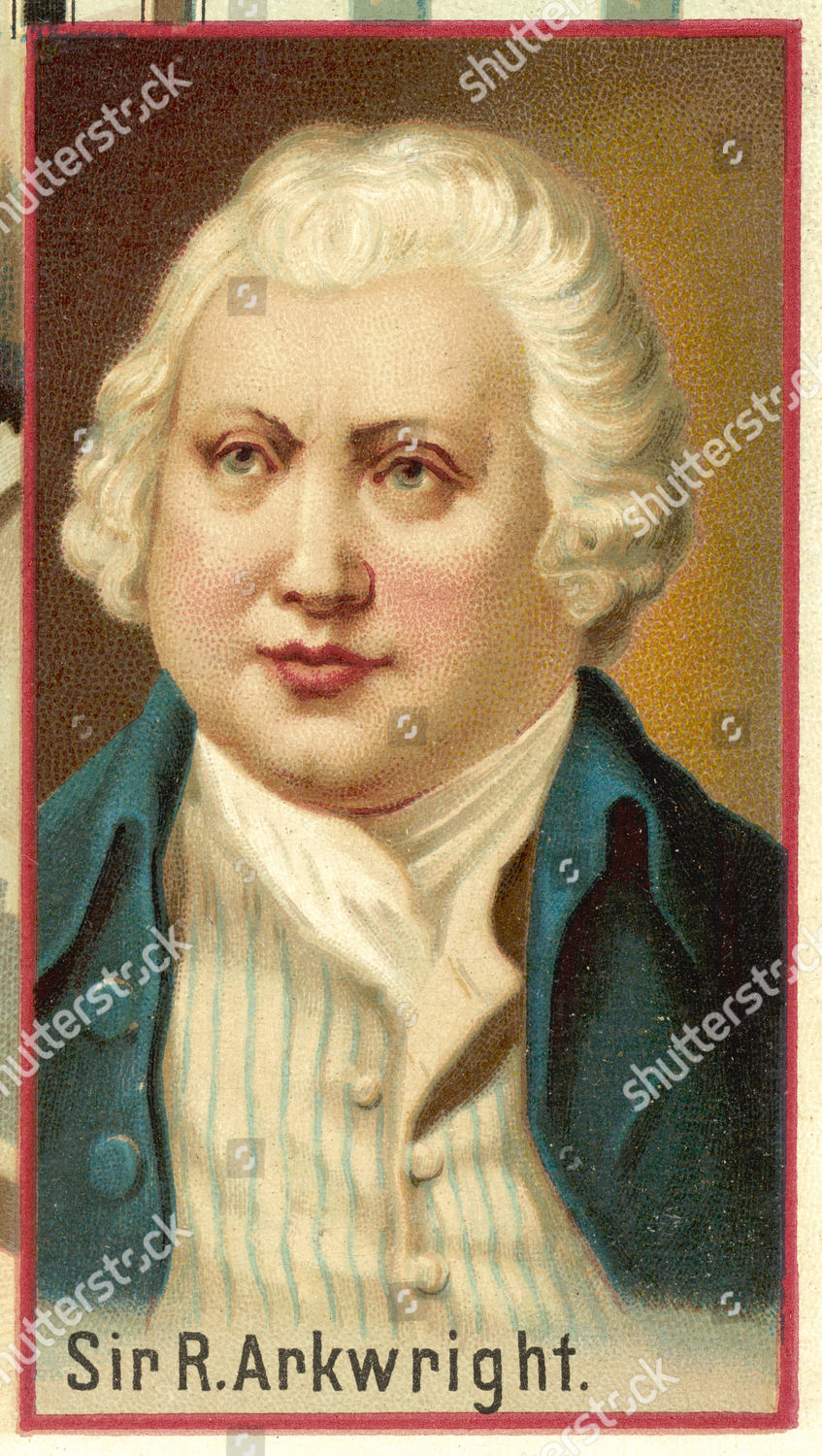 Richard Arkwright 17321792 Inventor Spinning Jenny Editorial Stock ...