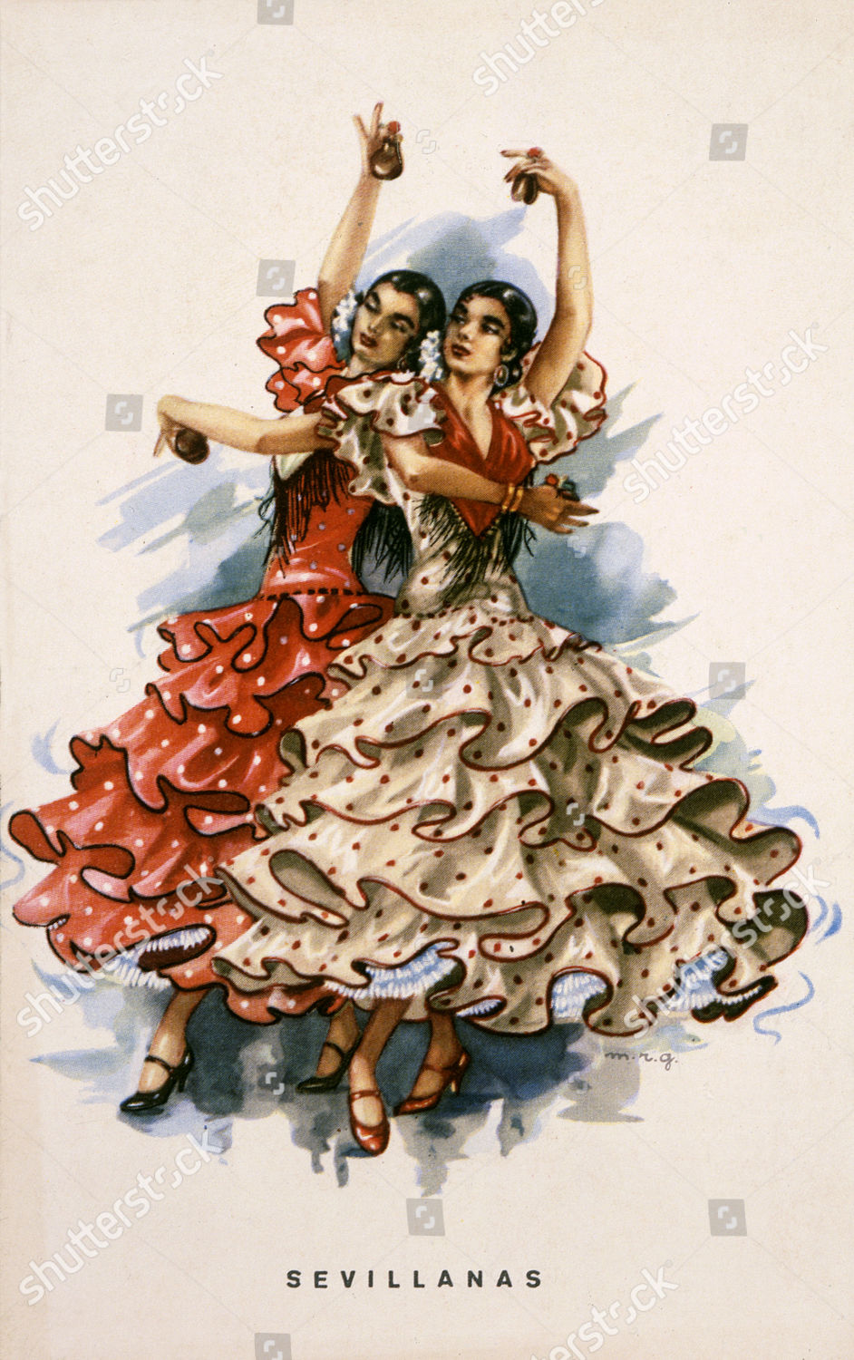 Two Flamenco Dancers Dancing Castanets Editorial Stock Photo - Stock ...