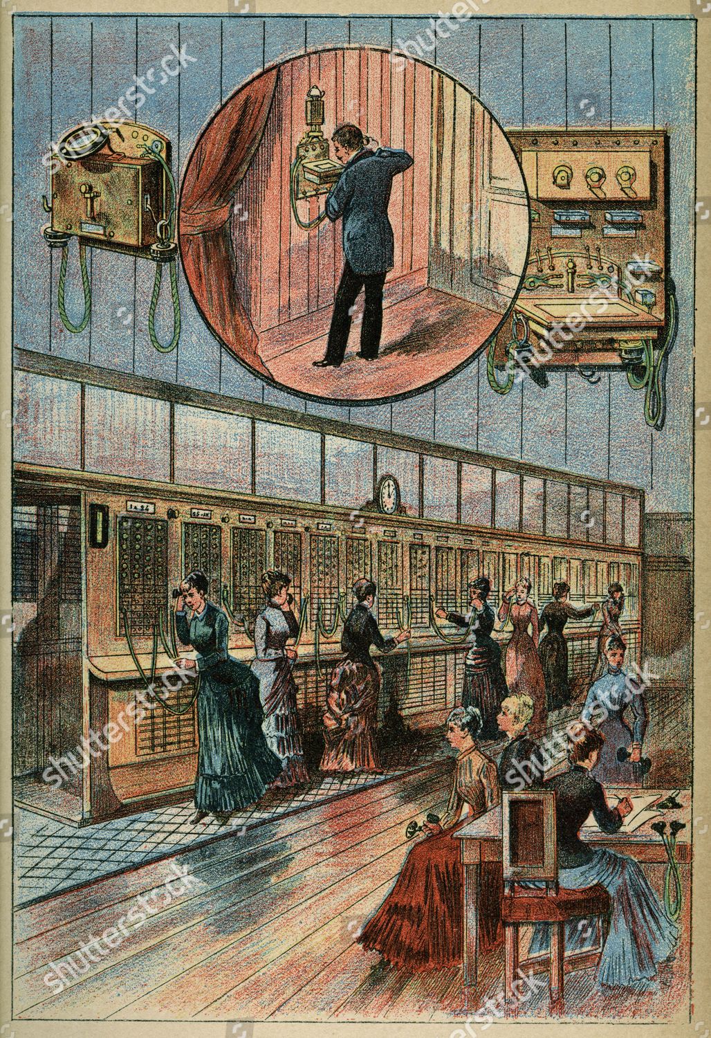 Telephone Exchange 19th Century Editorial Stock Photo Stock Image
