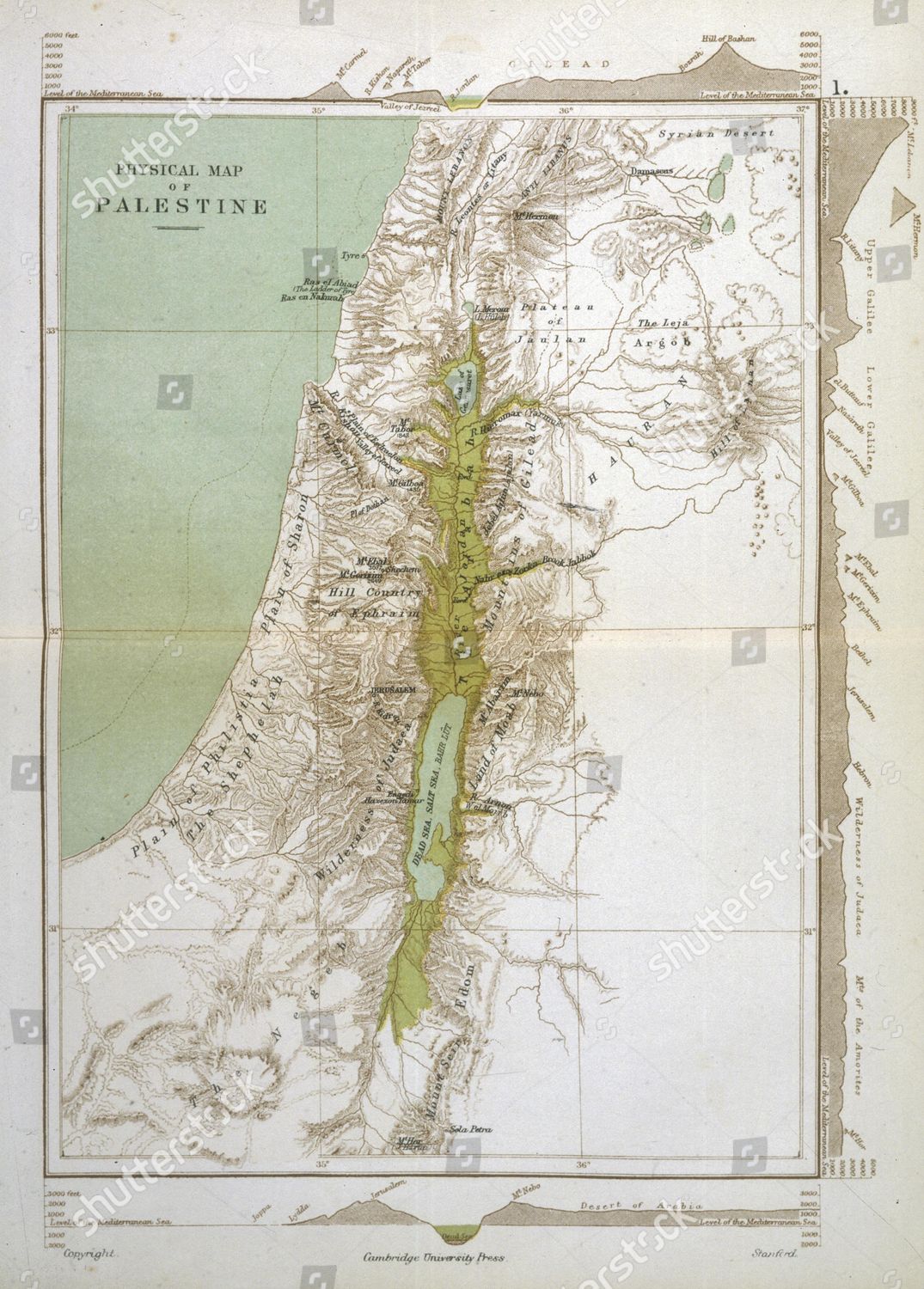 Map Palestine Biblical Times Bc Editorial Stock Photo - Stock Image