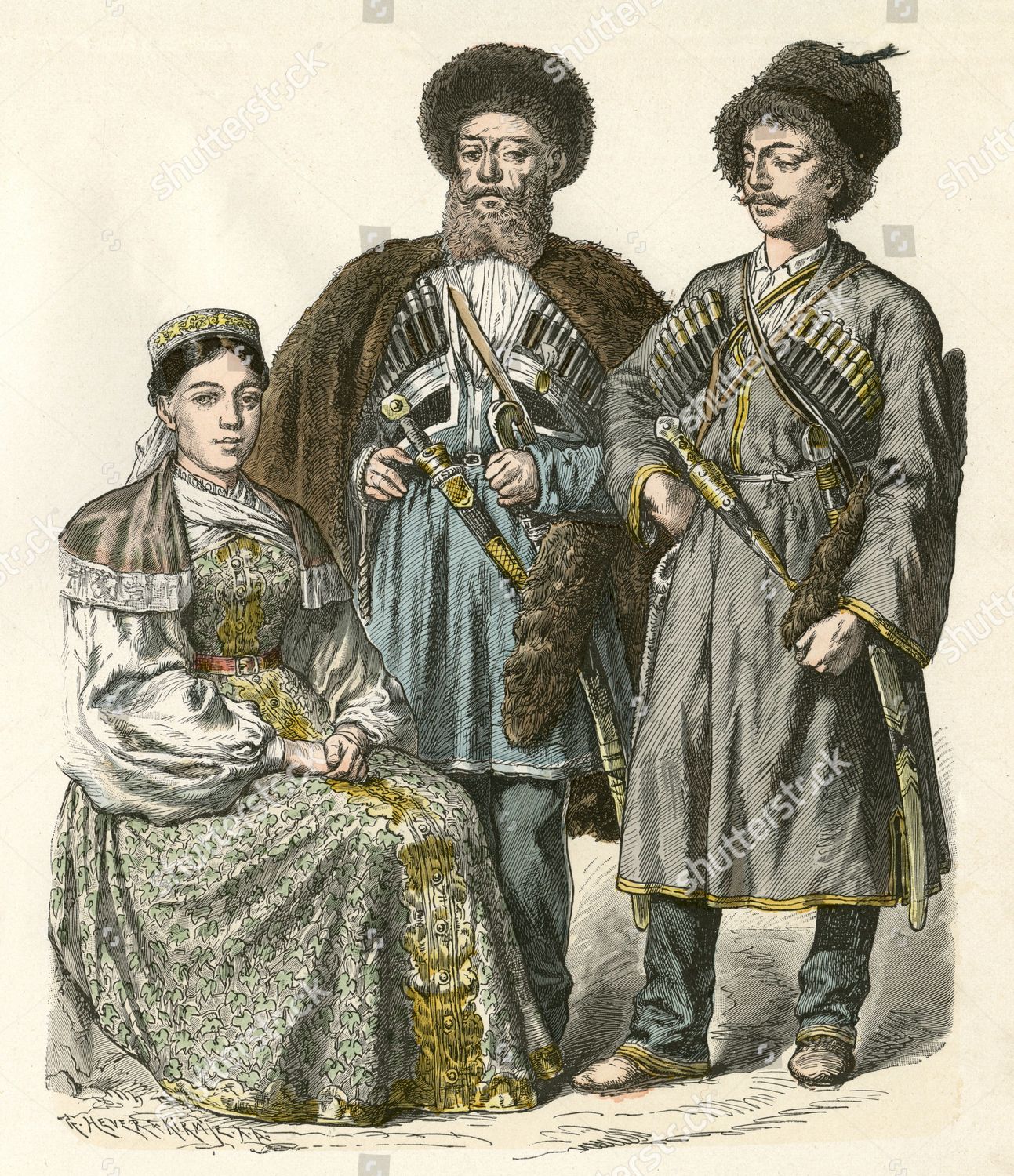 Three Cossacks Black Sea 19th Century Editorial Stock Photo - Stock ...