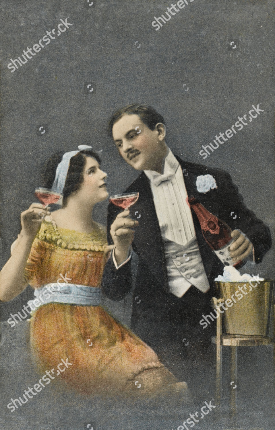 Passion Pink Champagne Heady Mixture 1920s Editorial Stock Photo ...