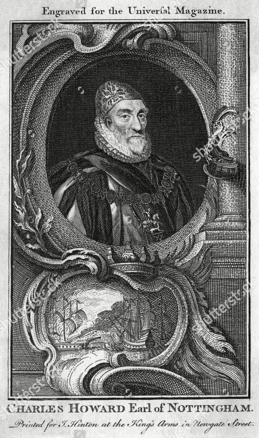 Charles Lord Howard Effingham British Naval Editorial Stock Photo