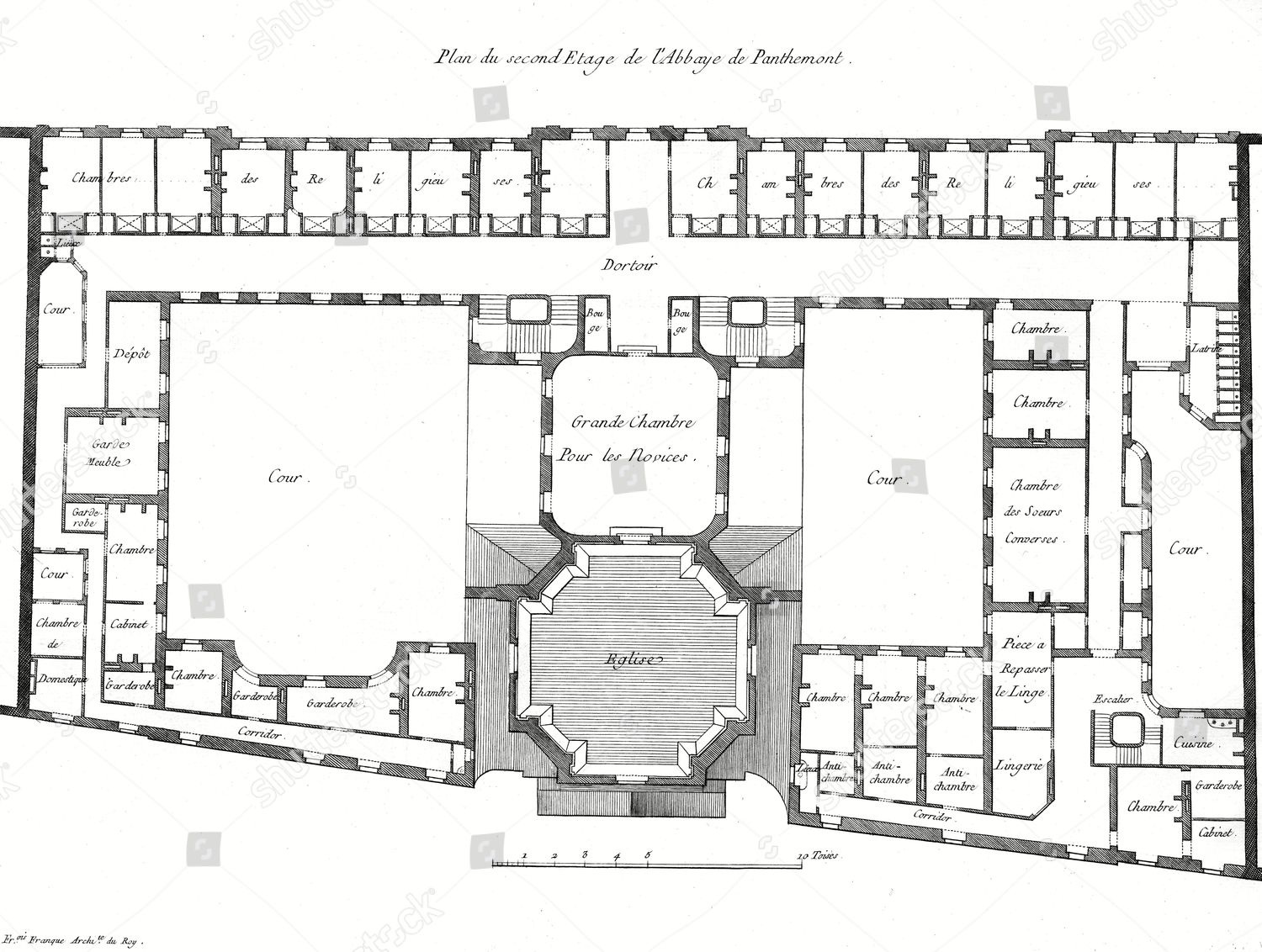 Plan Second Floor Royal Abbey Panthemont Editorial Stock Photo - Stock ...