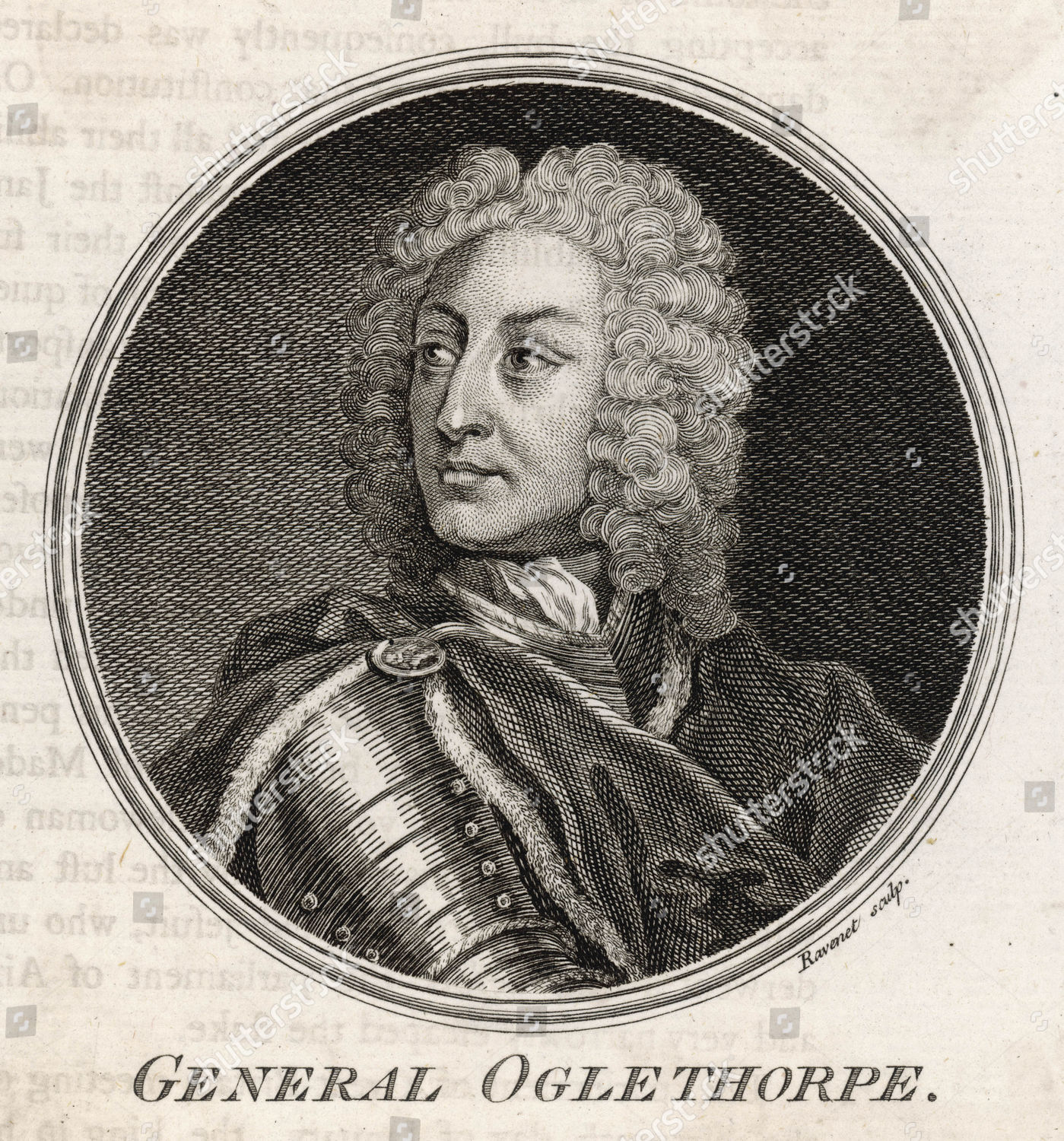 James Edward Oglethorpe Portrait English Soldier Editorial Stock Photo