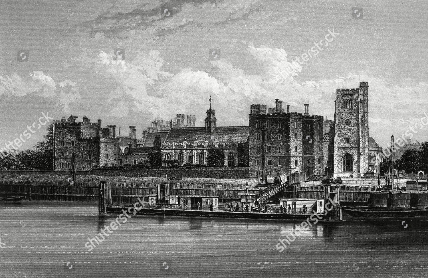 Palace Landing Stage Seen Thames Circa Editorial Stock Photo - Stock ...