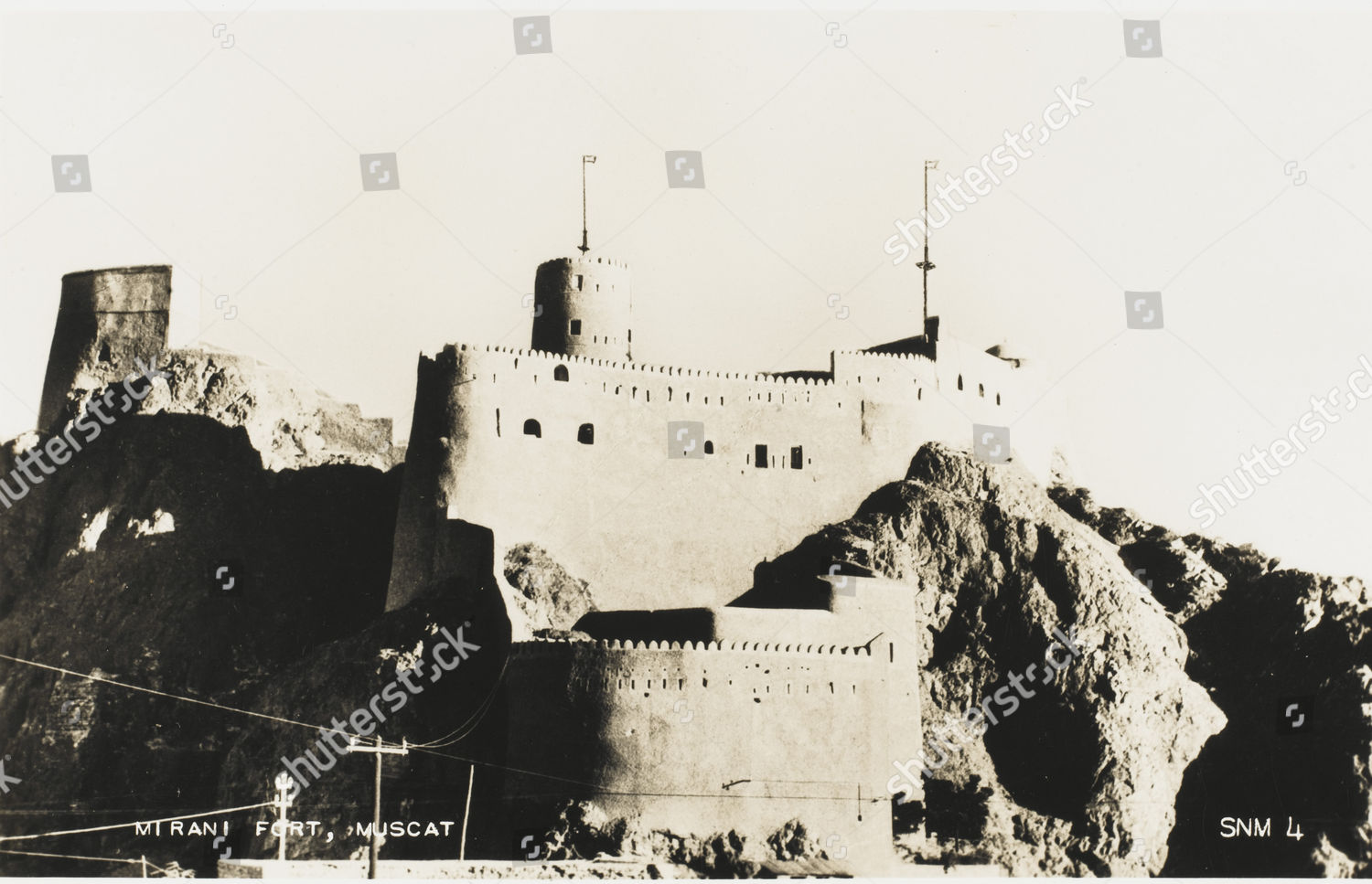 Mirani Fort Muscat Oman Circa 1938 Editorial Stock Photo - Stock Image ...