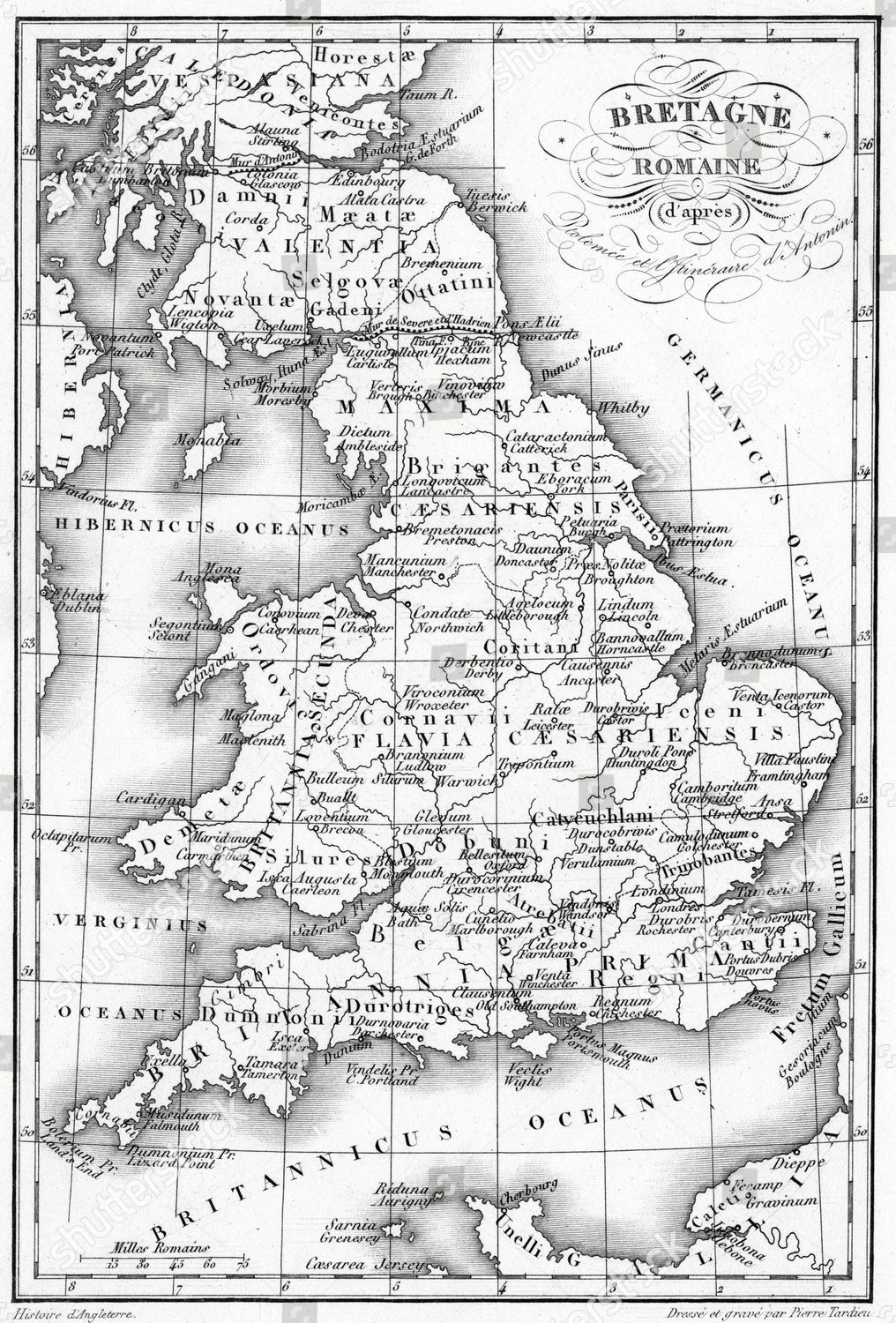 Map Depicting Network Roman Settlements Britain Editorial Stock Photo ...