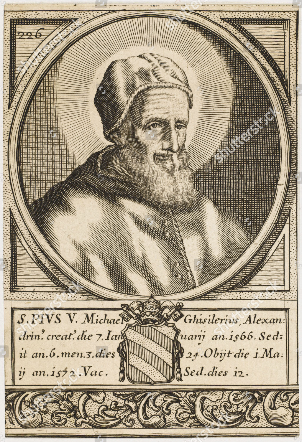 Pope Pius V Michele Ghislieri Pope Editorial Stock Photo Stock