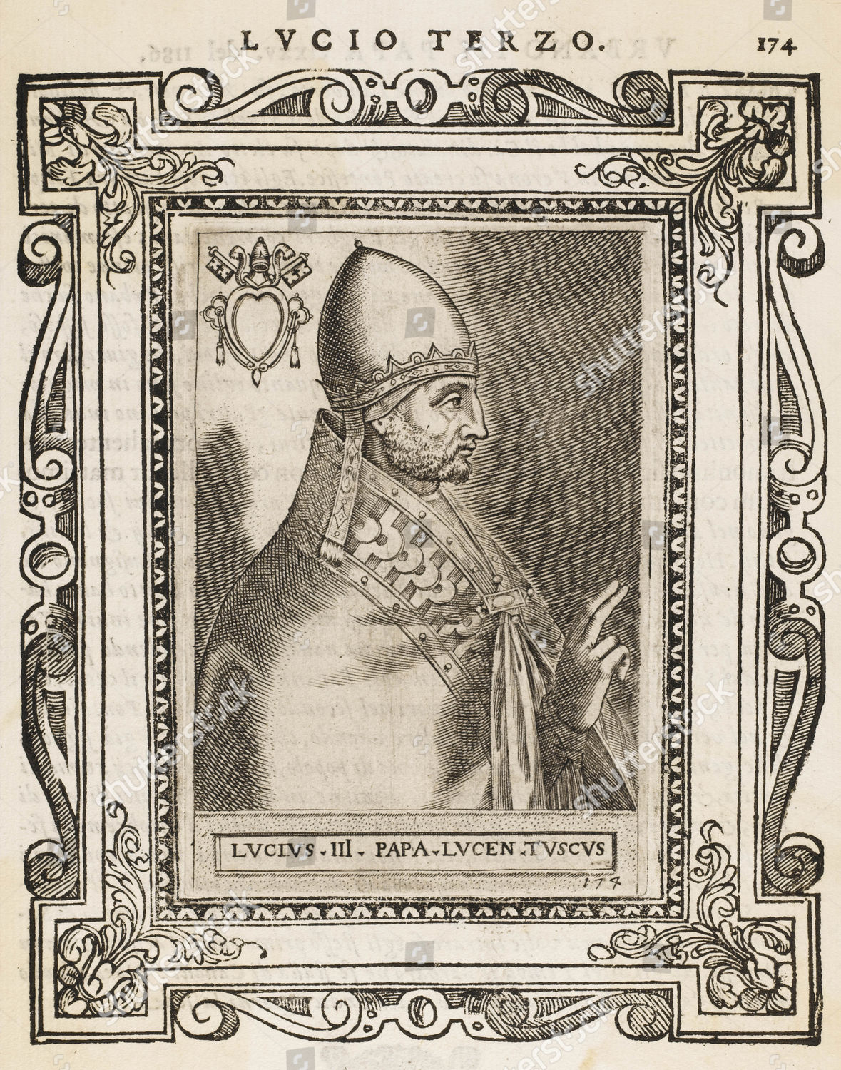 Pope Lucius Iii Ubaldo Allucingoli Reigned Editorial Stock Photo ...