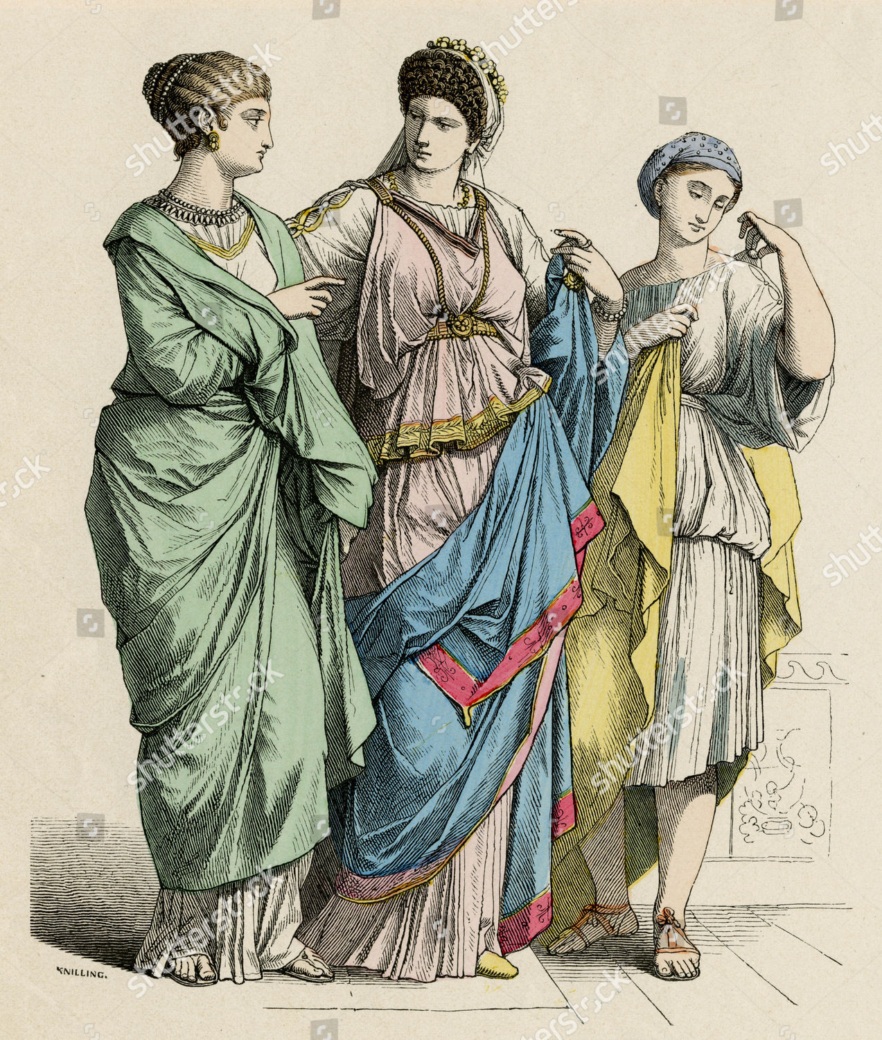 Roman Noblewomen Servant Ancient Rome Editorial Stock Photo - Stock ...