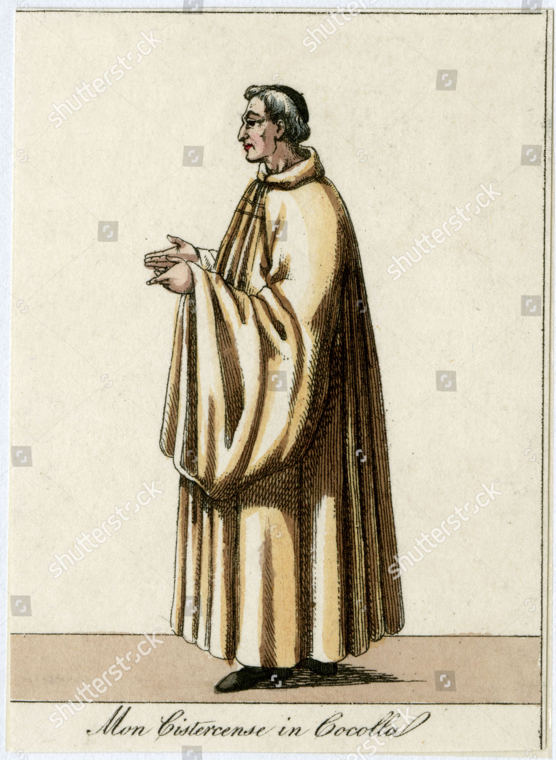 Monaco Cistercense Cistercian Monk Cocolla Cowl Editorial Stock Photo ...