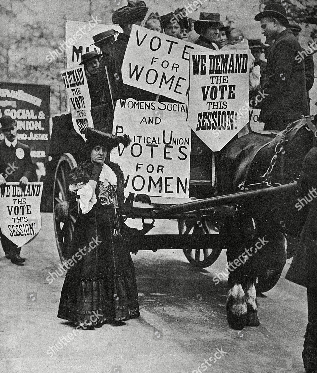 Wspu Demonstration London Placards State We Editorial Stock Photo ...