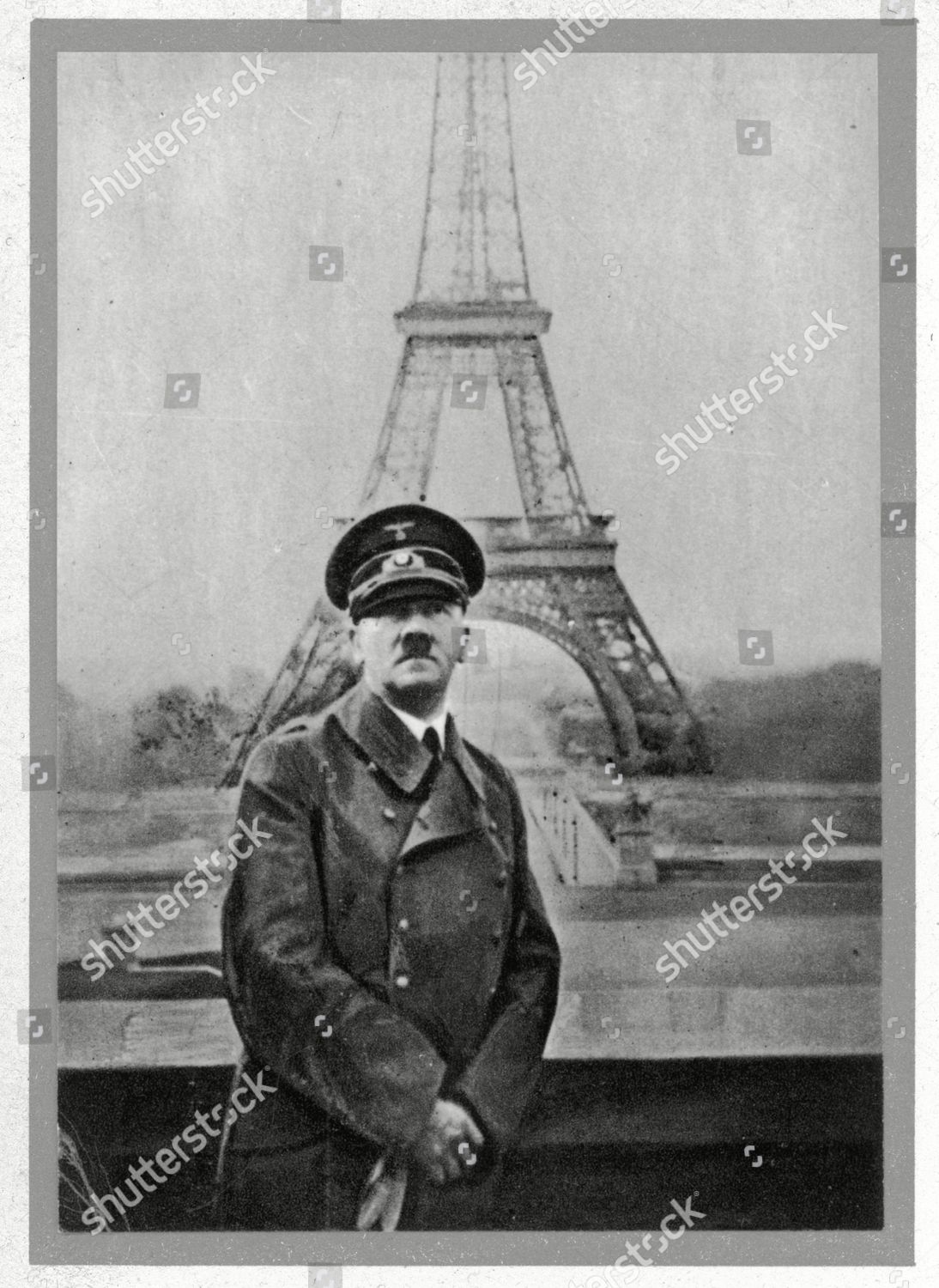 Hitler Poses Before Tour Eiffel Symbolising Editorial Stock Photo ...