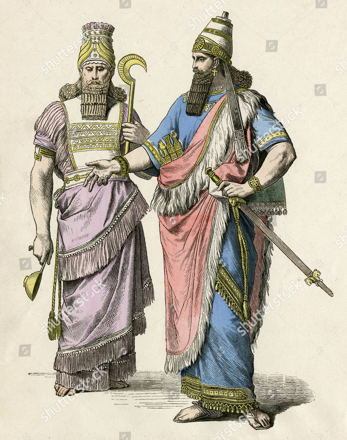 Ancient Assyria Clothing Worn By Priest Editorial Stock Photo - Stock ...