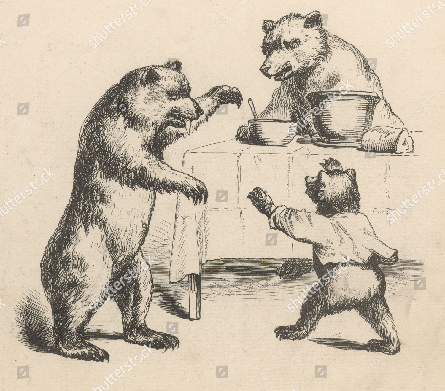 Three Bears Discover That Goldilocks Has Editorial Stock Photo - Stock ...