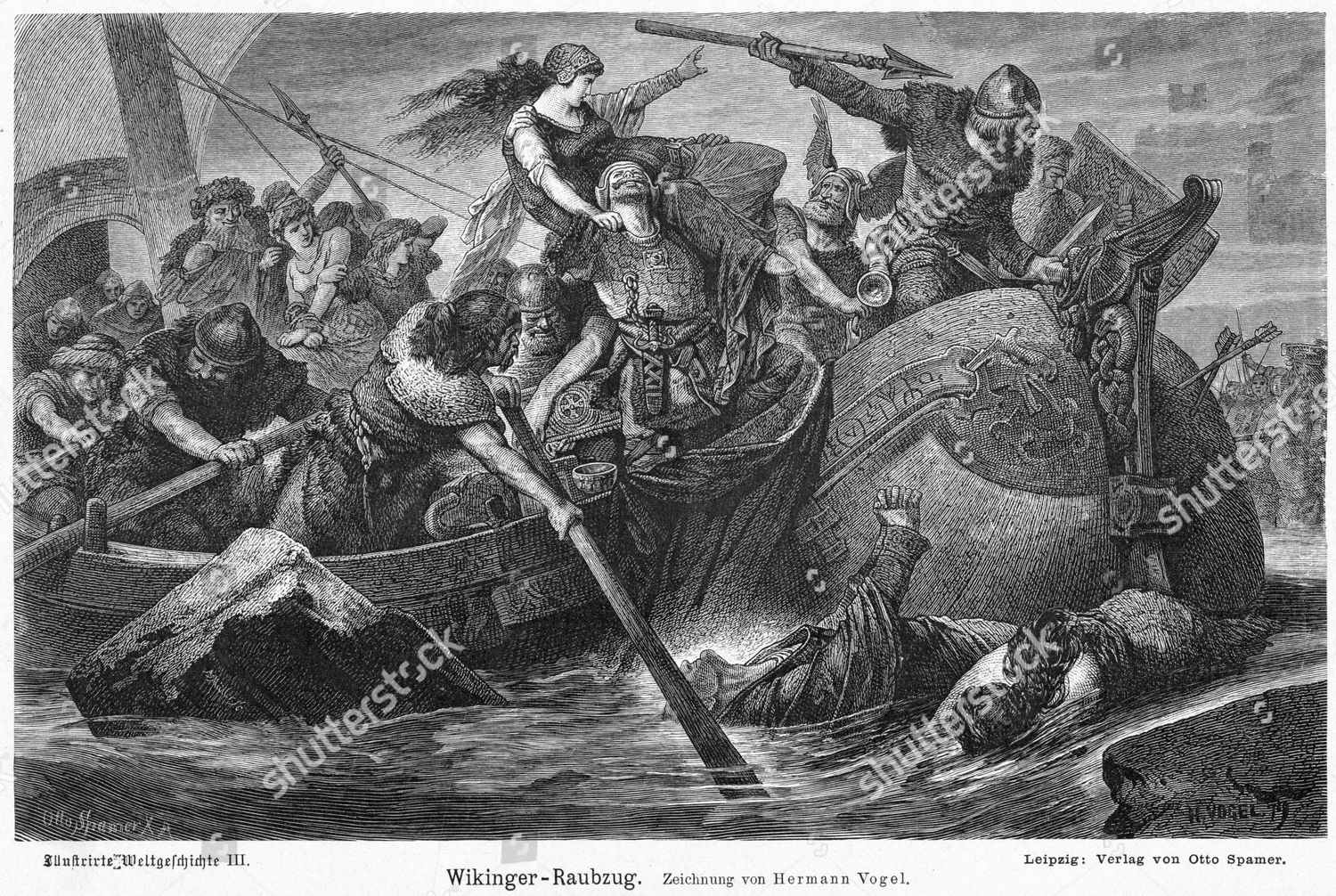 Viking Raid Women Abducted Circa 800 Editorial Stock Photo - Stock ...