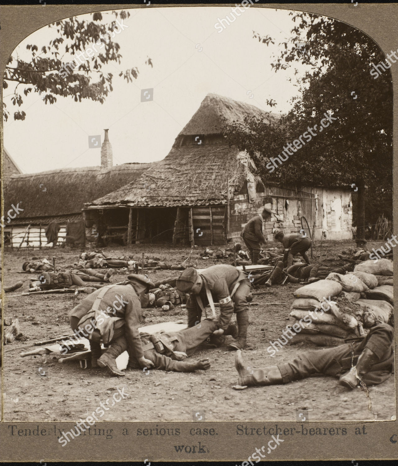 Stretcher Bearers Work Lifting Seriously Wounded Editorial Stock Photo ...