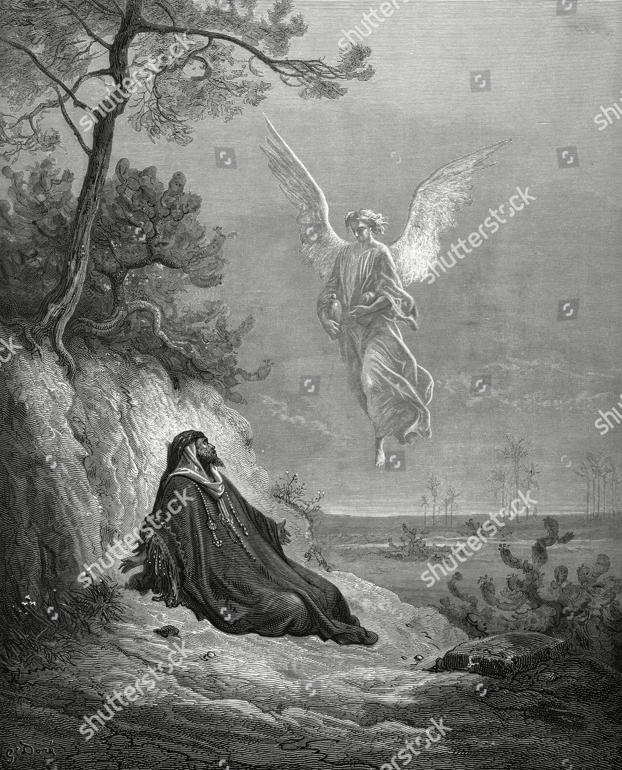 Prophet Elijah Flees Anger Jezebel Queen Editorial Stock Photo - Stock 