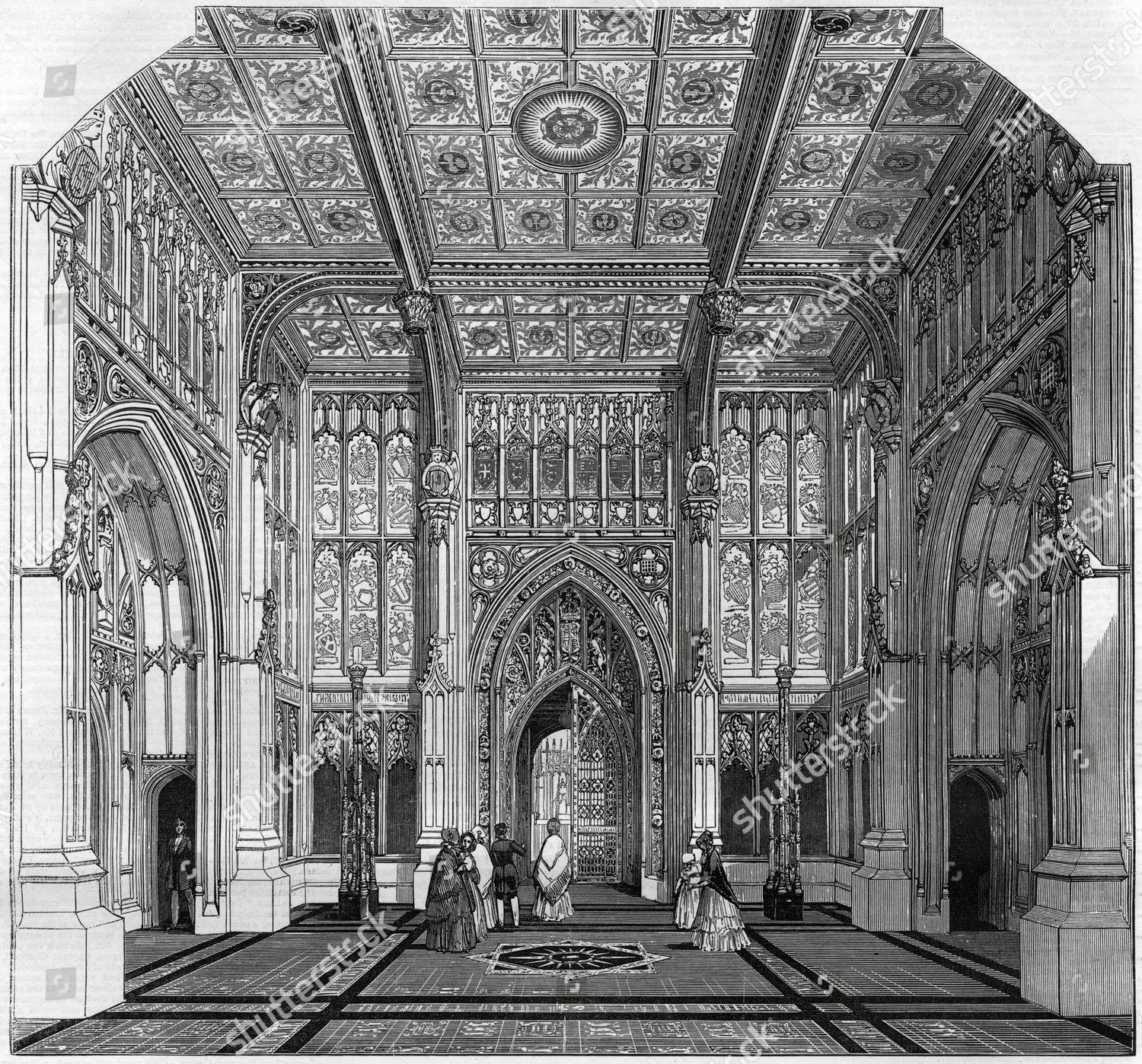 Interior House Lords Peers Lobby 1847 Editorial Stock Photo Stock