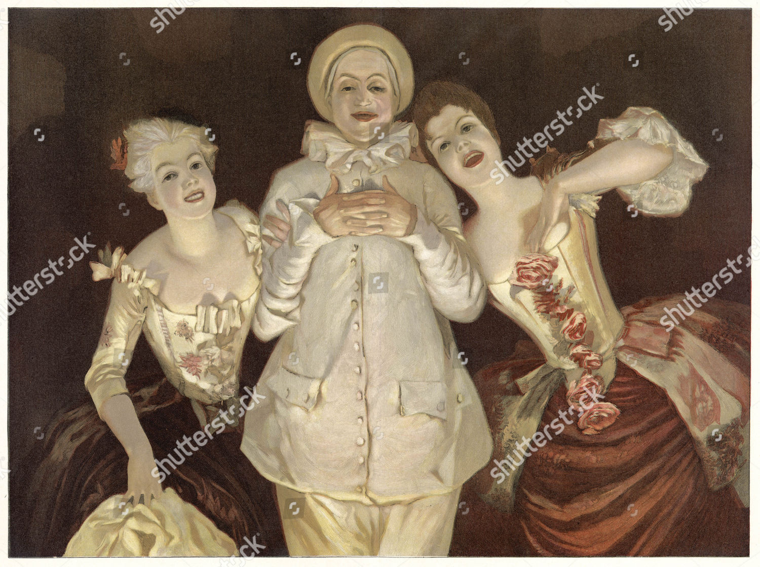 Italian Entertainers 18th Century Editorial Stock Photo Stock Image