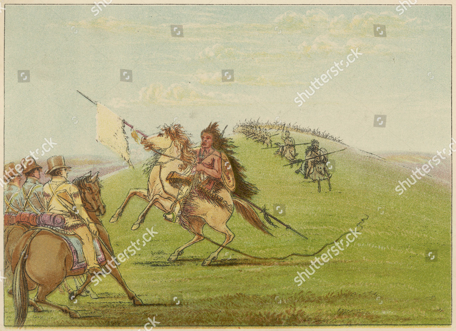 Colonel Dodge Meets Comanche War Party Editorial Stock Photo - Stock ...