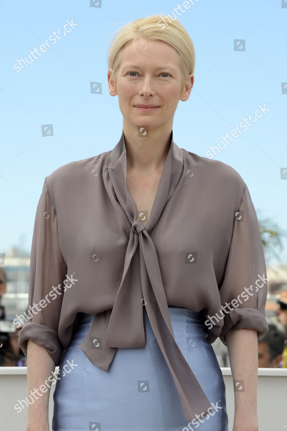 British Actress Tilda Swinton Poses During Editorial Stock Photo ...