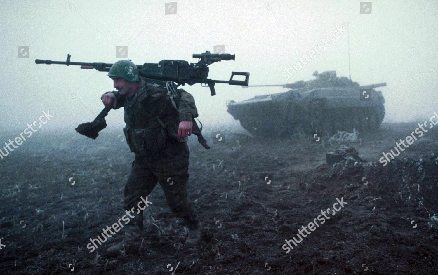 Shatoi Chechnya Russian Federation Soldier Carries Editorial Stock ...