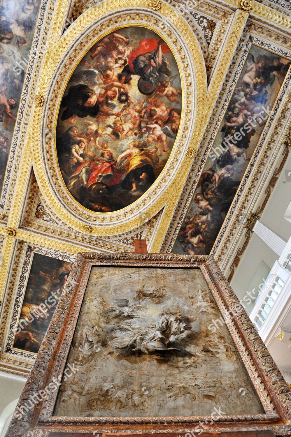 Banqueting House Ceiling Sketch Editorial Stock Photo