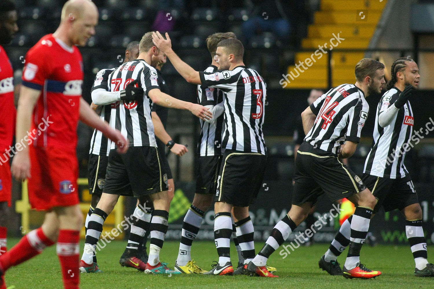 Notts County Celebrate Drawing Level Through Editorial Stock Photo ...