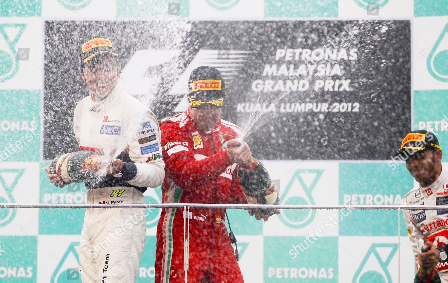 Lr Mexican Formula One Driver Sergio Editorial Stock Photo - Stock