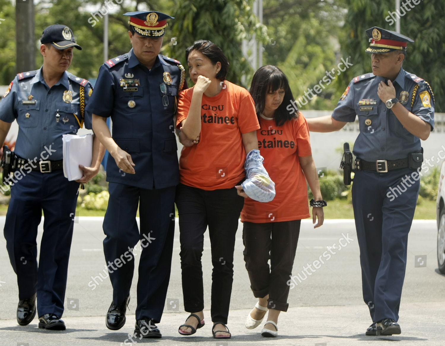 Arrested Filipinoamericans Marilyn Ong C Edna Editorial Stock Photo