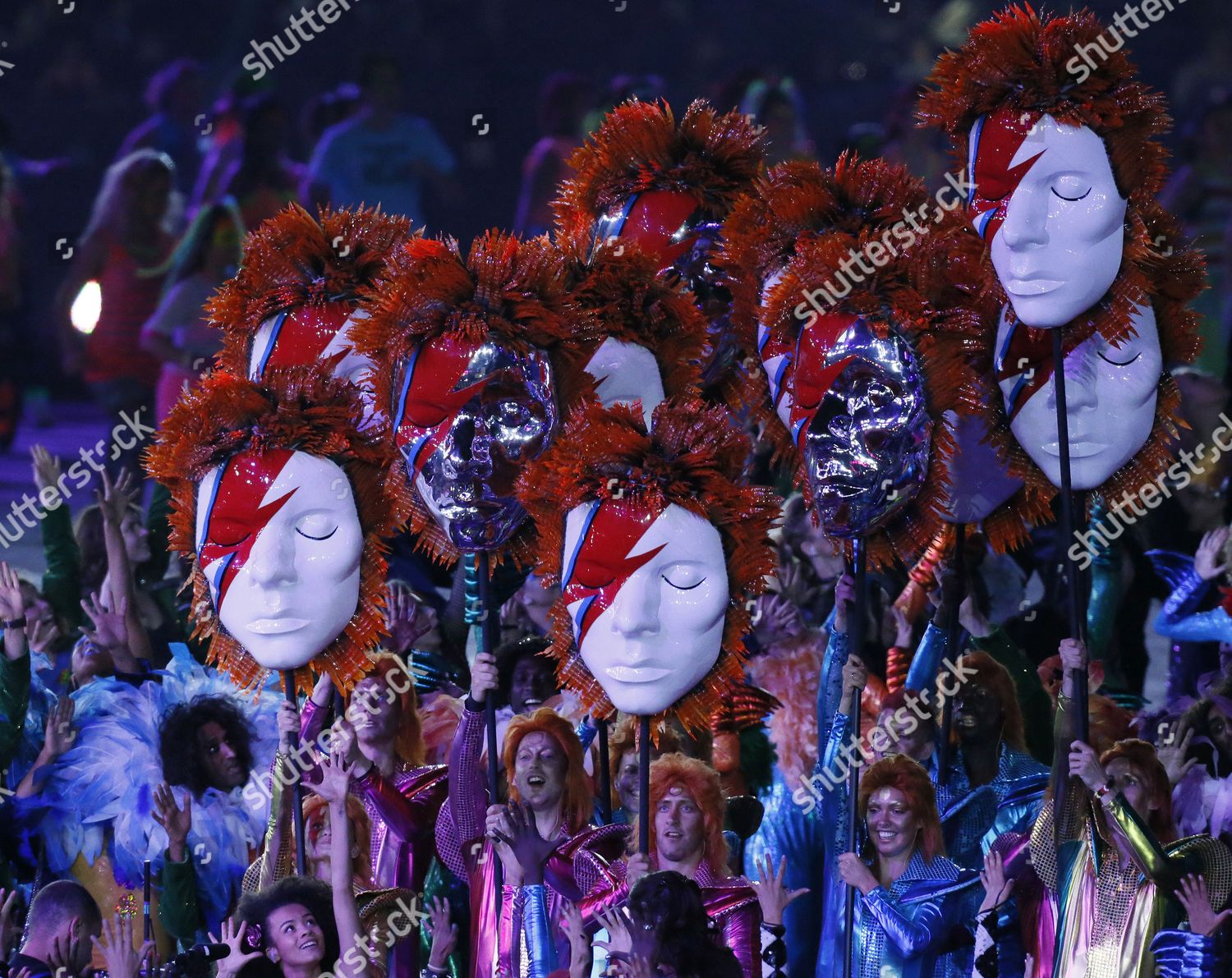 Performers Olympic Stadium During Opening Ceremony Editorial Stock