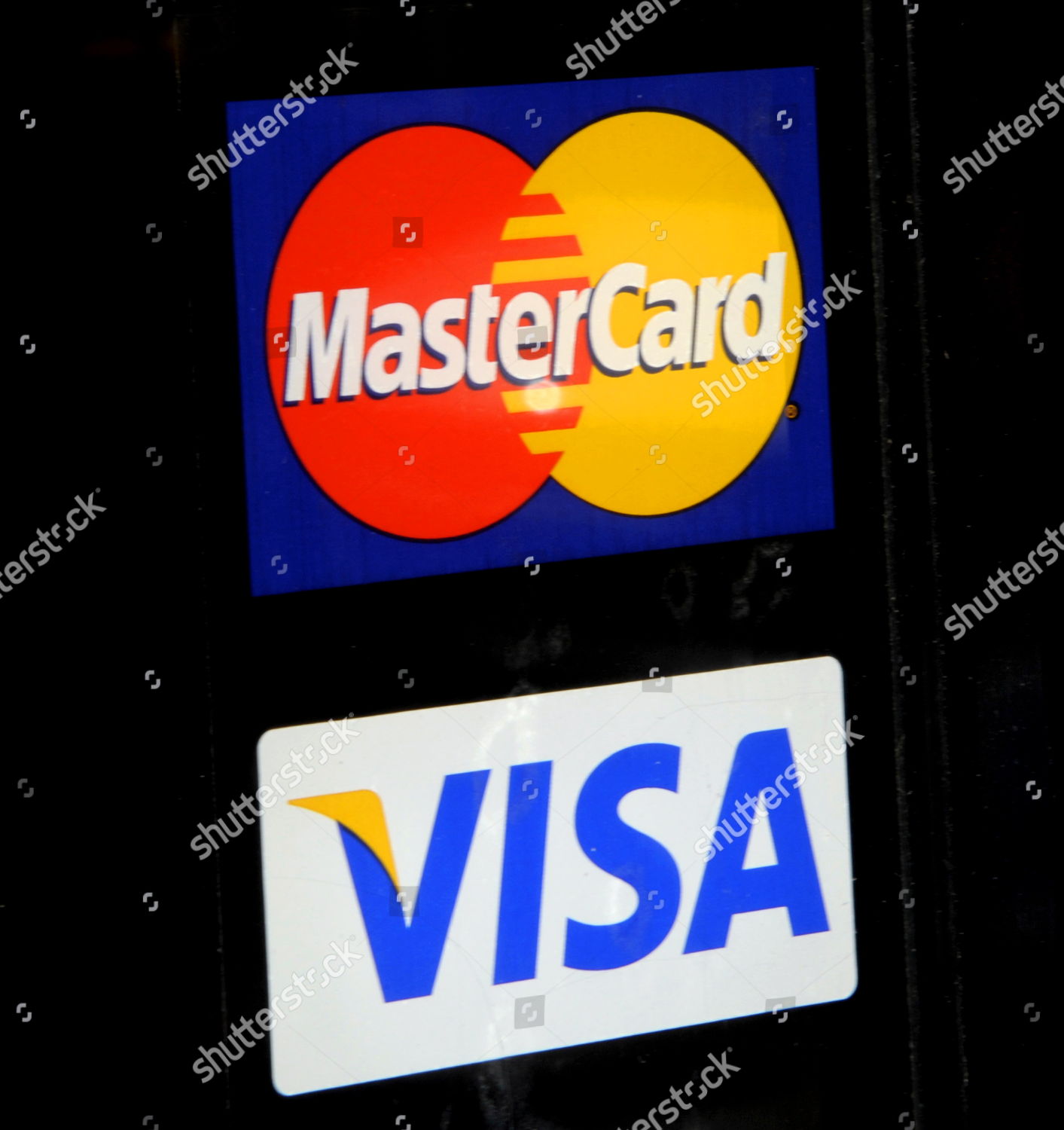 Visa Mastercard Logo Displayed Store Fronts Editorial Stock Photo ...