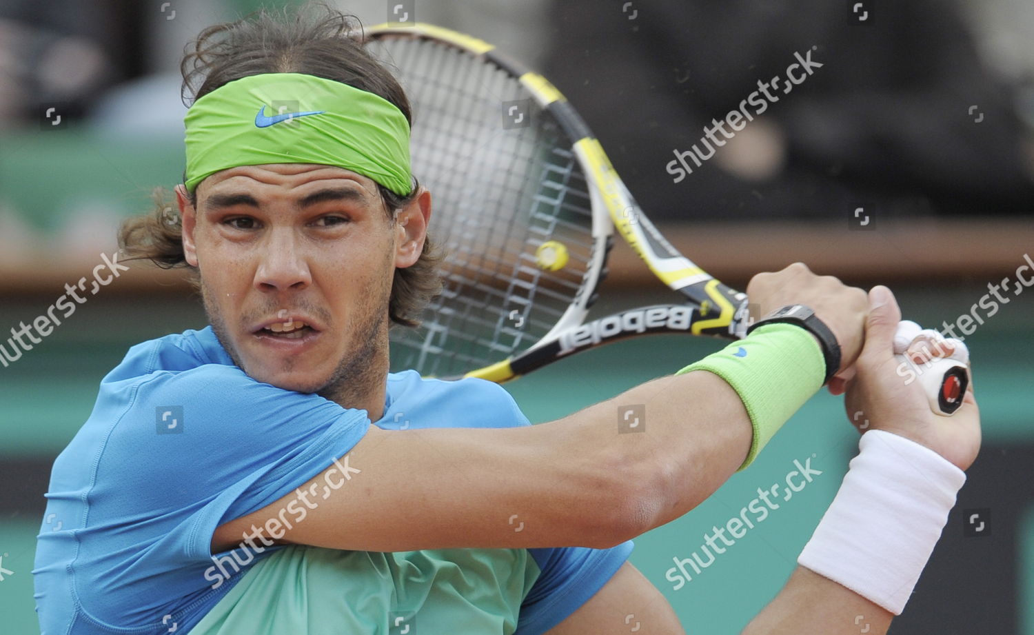 Rafael Nadal Spain Returns Ball Thomaz Editorial Stock Photo Stock