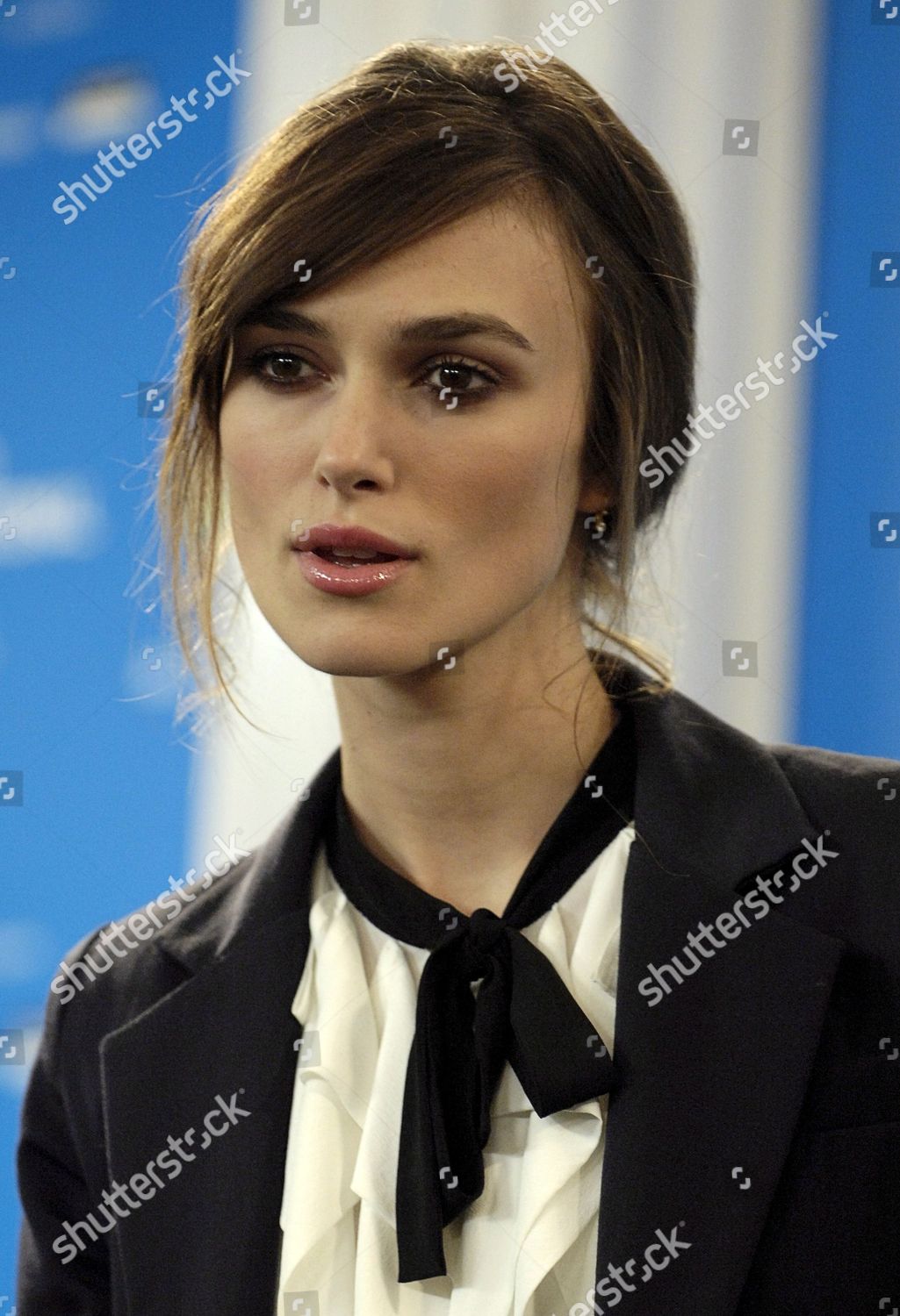 British Actor Keira Knightley Leaves Stage Editorial Stock Photo