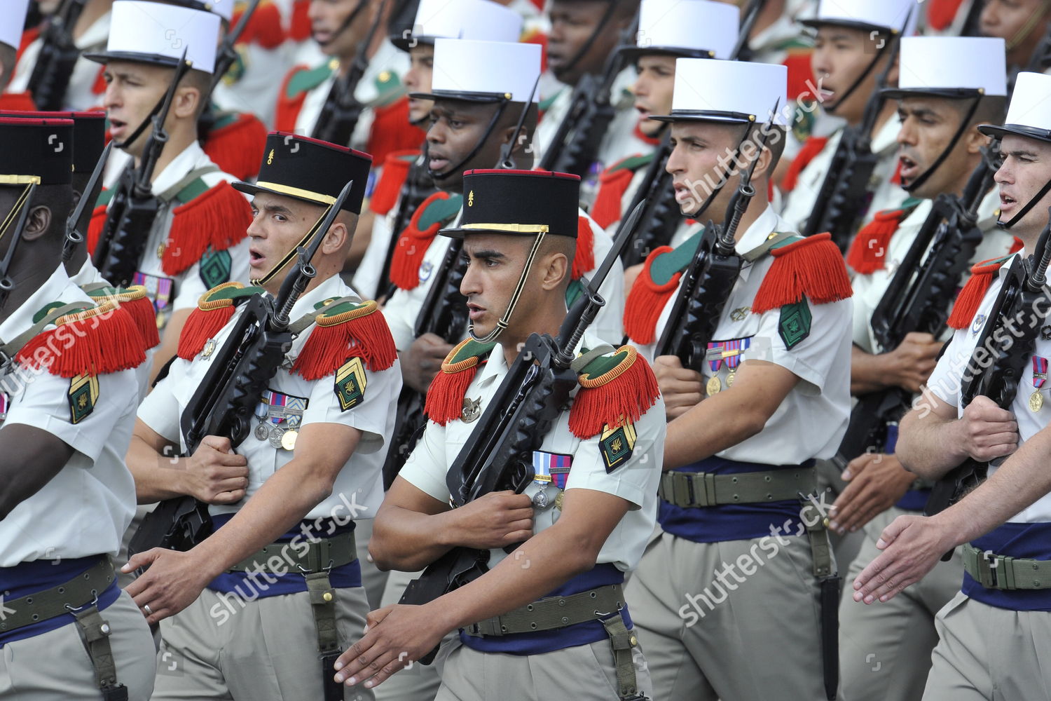 Members French Foreign Legion March Down Editorial Stock Photo - Stock ...