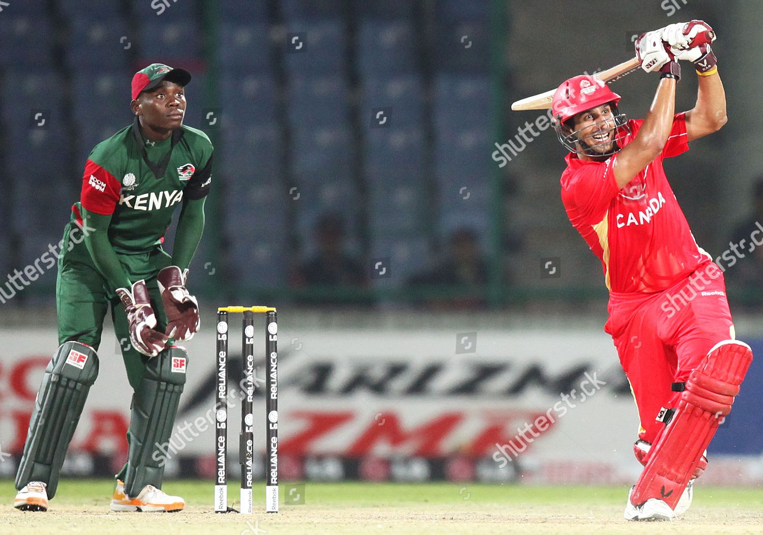 Canadian Cricketer Jimmy Hansra R Bats Editorial Stock Photo Stock