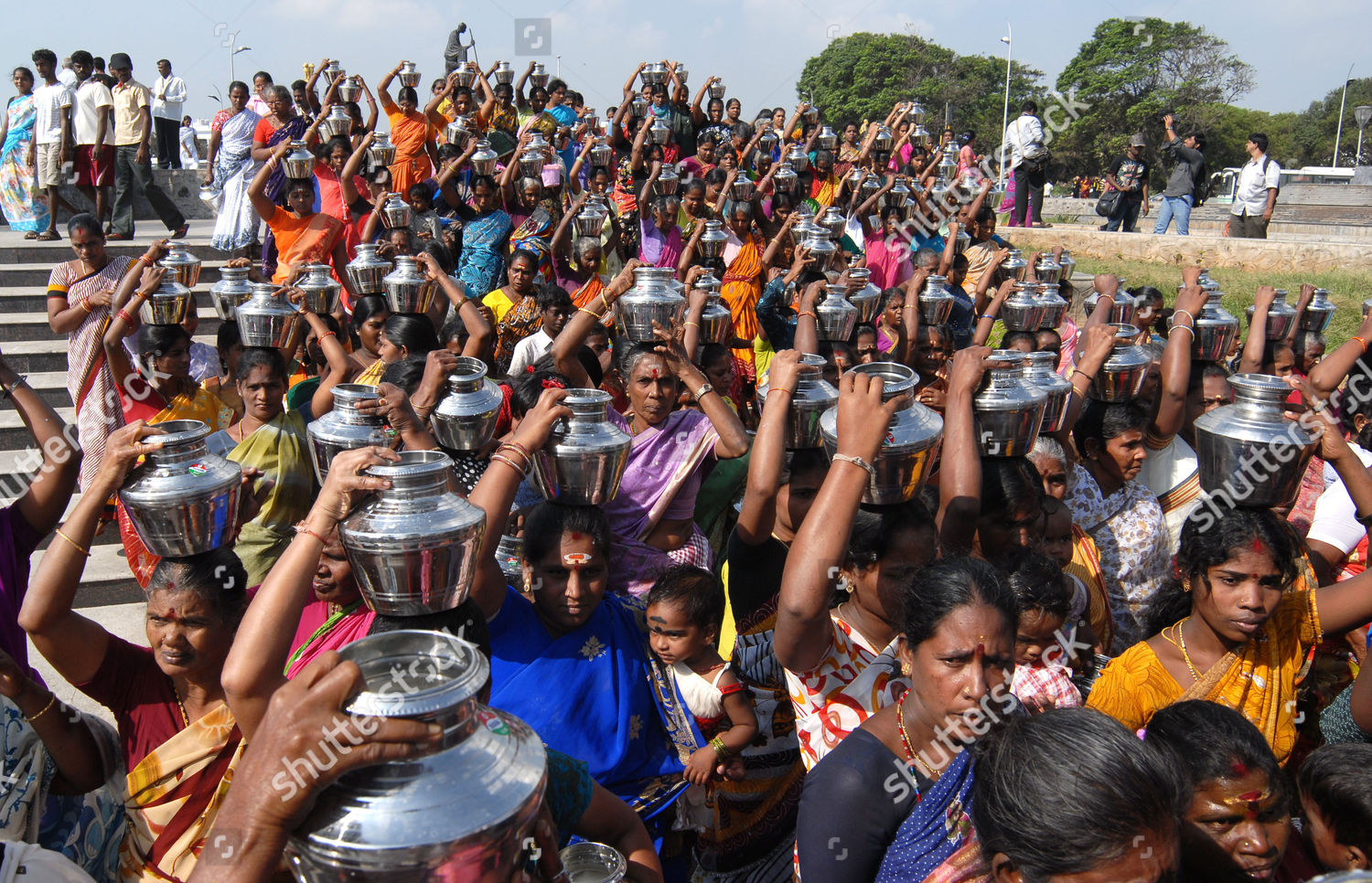 Indian Women Milk Pots Kept On Editorial Stock Photo - Stock Image ...