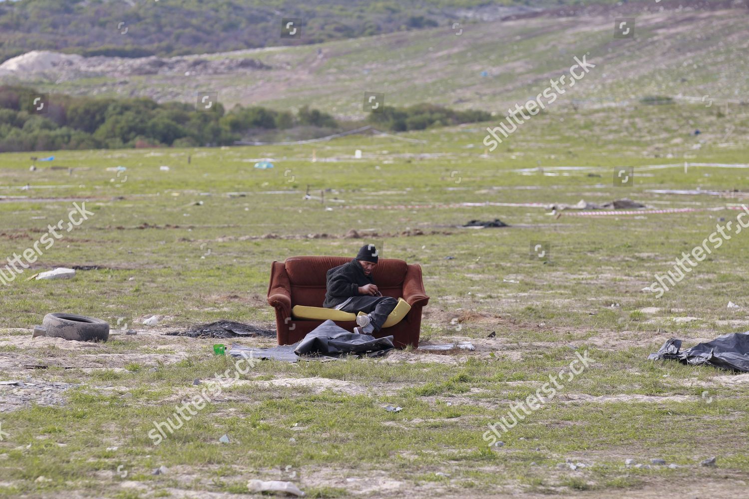 South African Man Sits On Couch On Editorial Stock Photo Stock