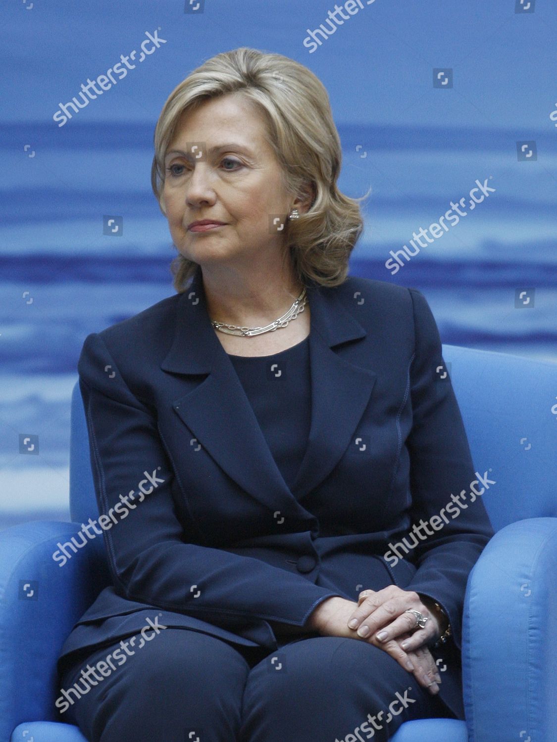 Us Secretary State Hillary Clinton R Speaks Editorial Stock Photo