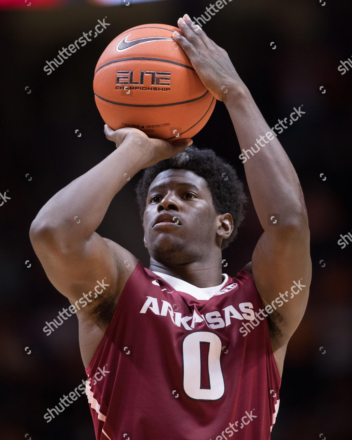 Jaylen Barford 0 Arkansas Razorbacks Shoots Editorial Stock Photo