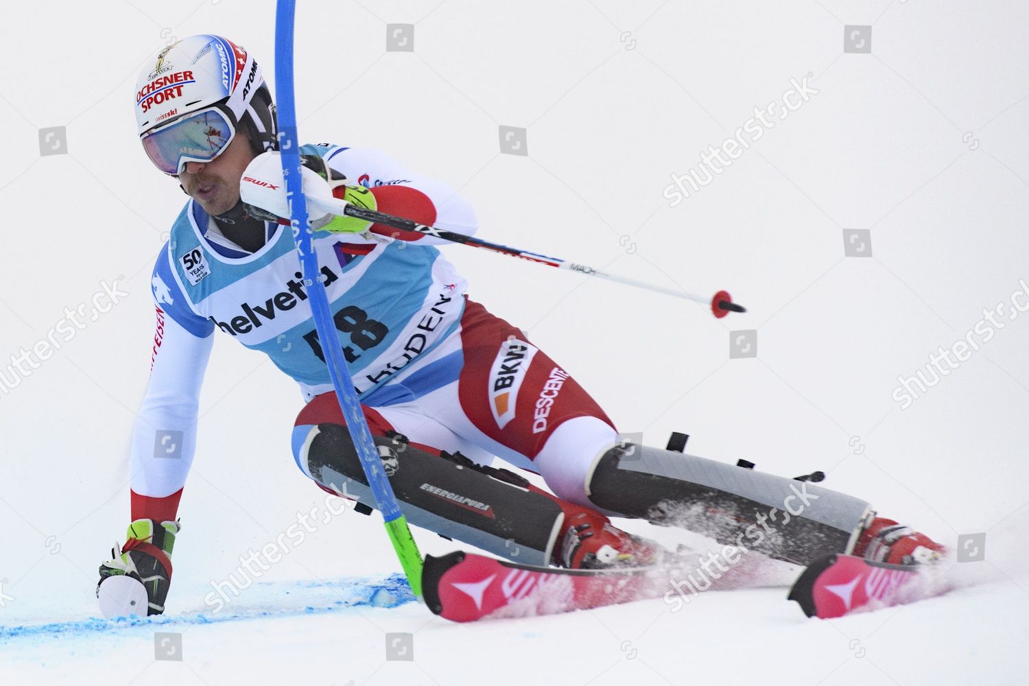 Switzerlands Marc Rochat Clears Gates During Editorial Stock Photo ...