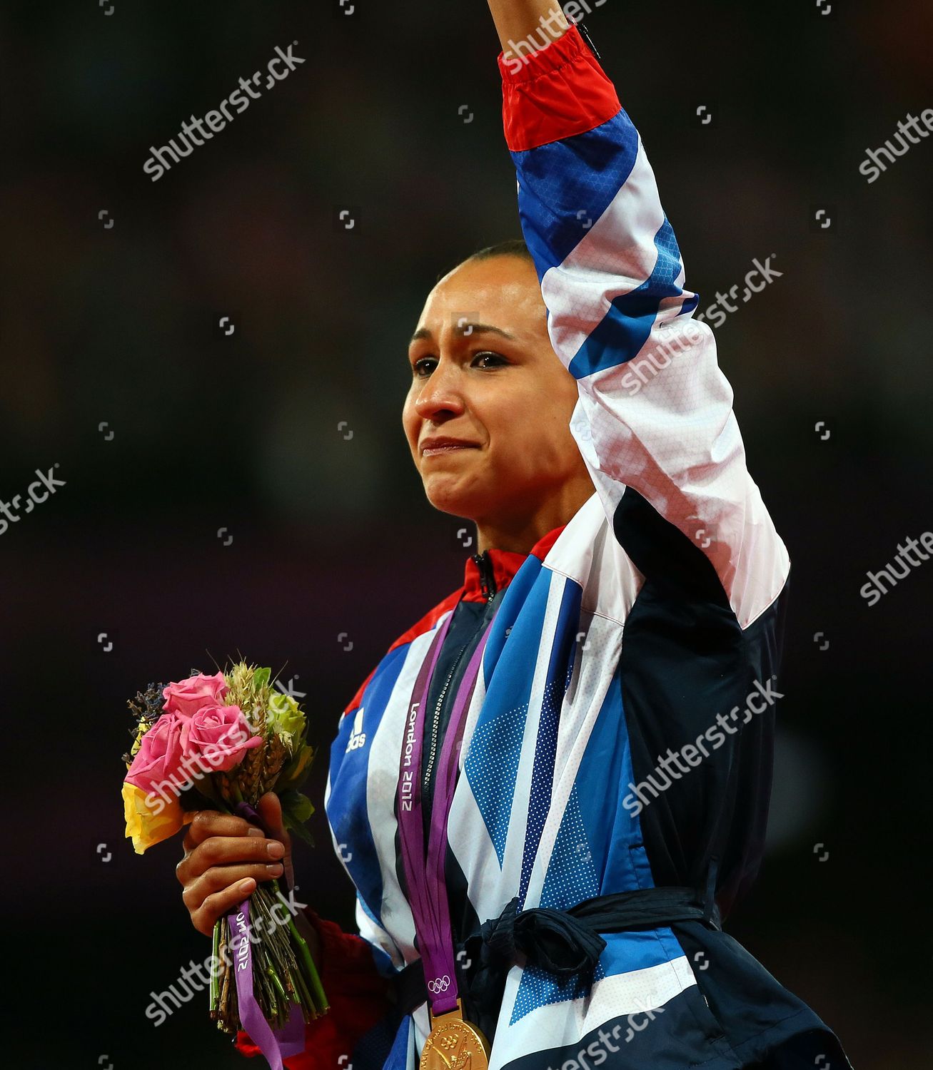 Jennifer Ennis Britain Celebrates Winning Gold Editorial Stock Photo ...