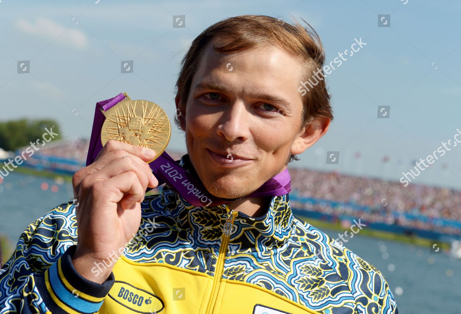 Ukraines Yuri Cheban Shows His Gold Editorial Stock Photo Stock Image