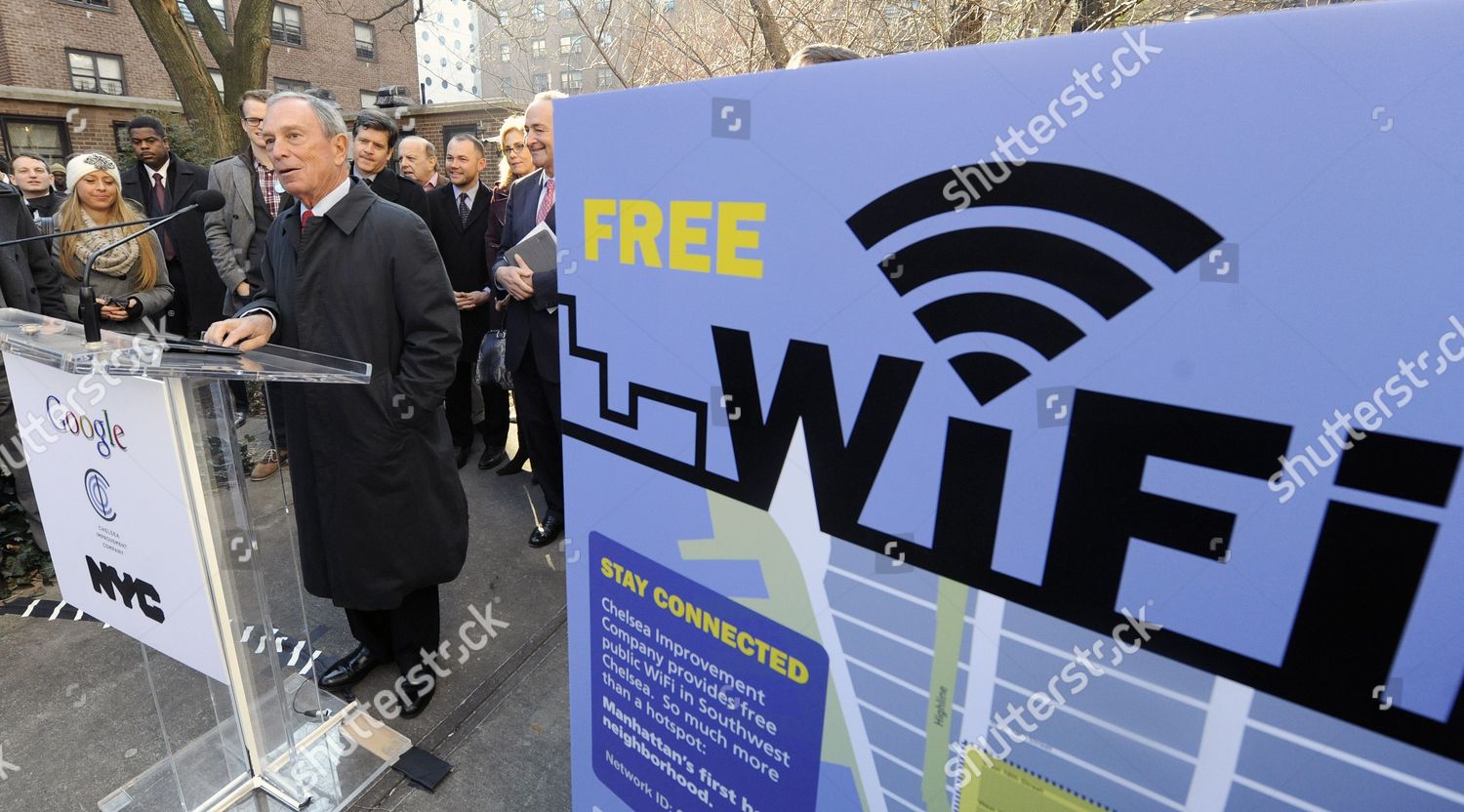 New York City Mayor Michael Bloomberg Speaks Editorial Stock Photo