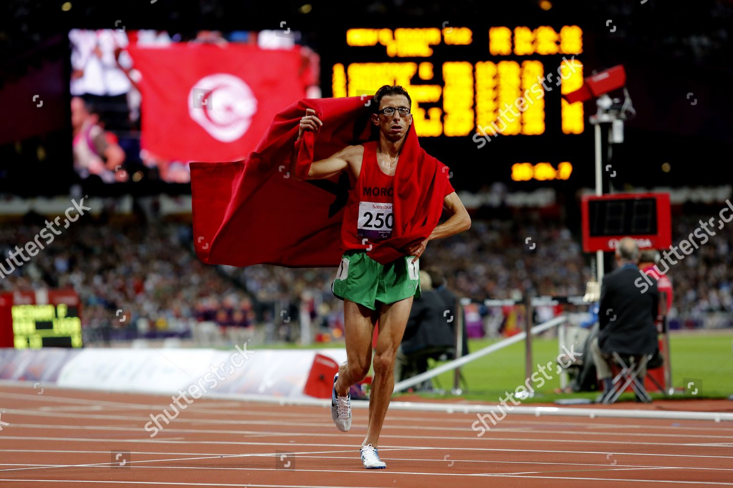 El Amin Chentouf Morocco Celebrates Winning Editorial Stock Photo