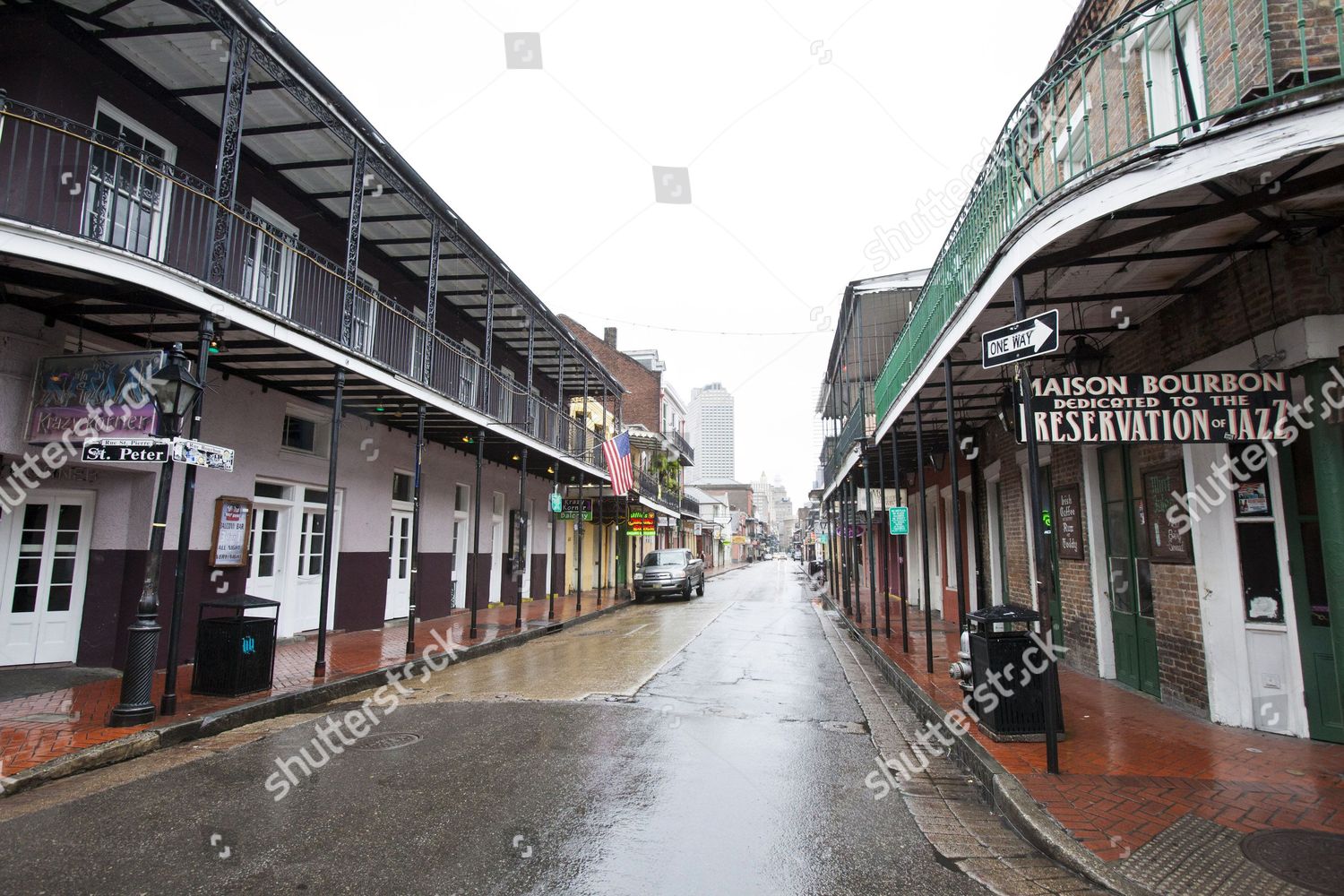 BOURBON STREET HISTORIC FRENCH QUARTER ALMOST Editorial Stock Photo