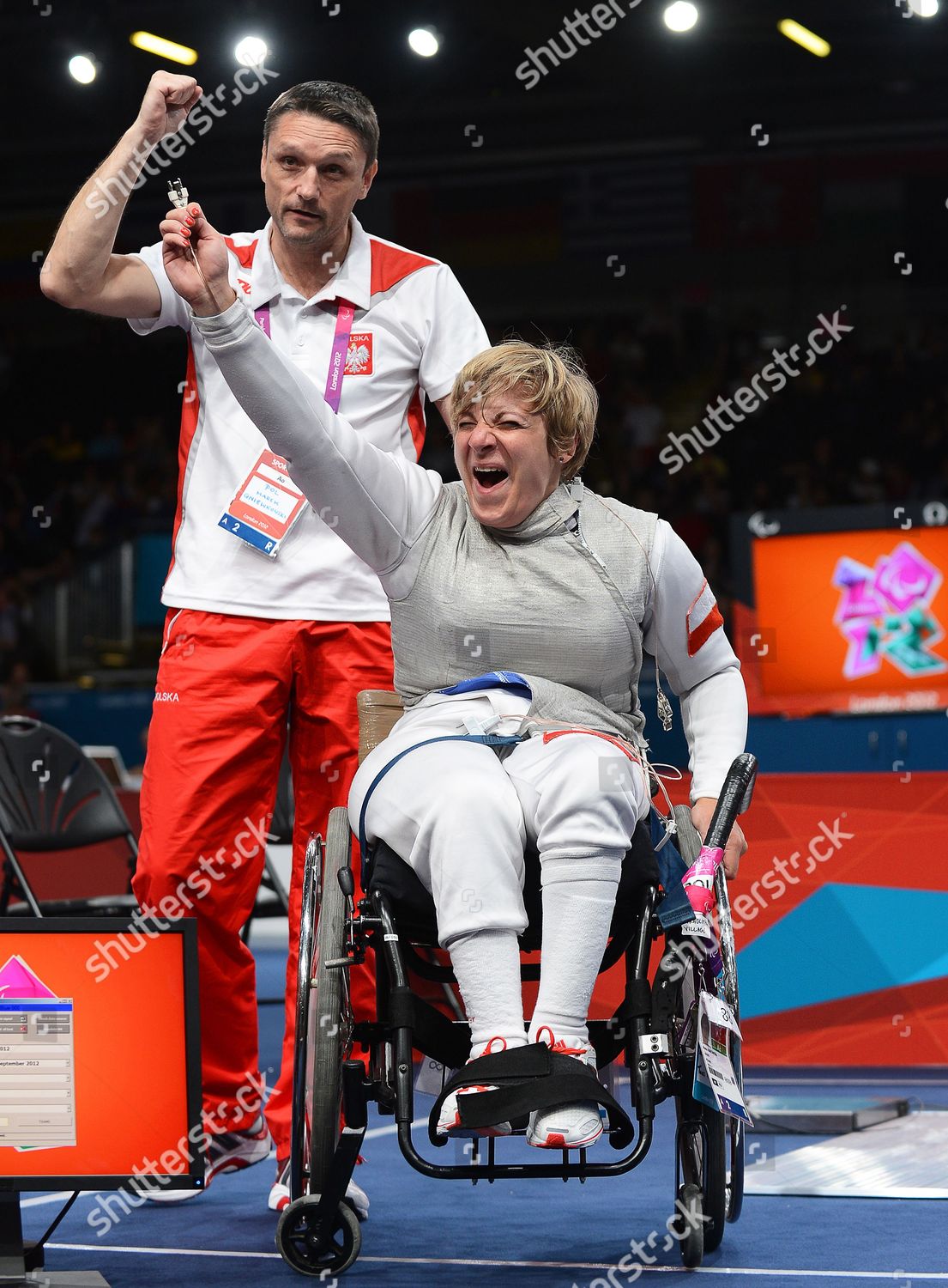 Polands Marta Makowska Celebrates After Beating Editorial Stock Photo 