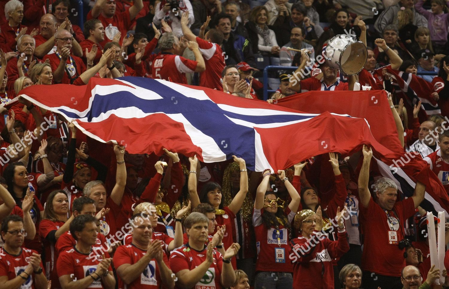 Supporters Norway Cheer Their Team During Editorial Stock Photo Stock